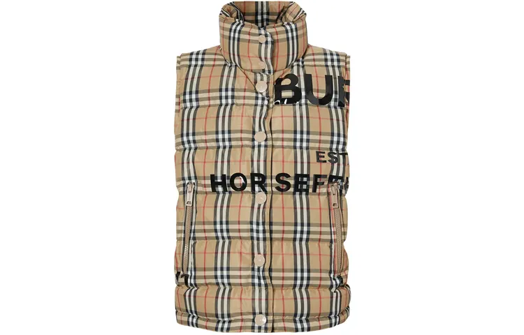 Burberry Vests Women's Brown Stand Collar Moderate Other