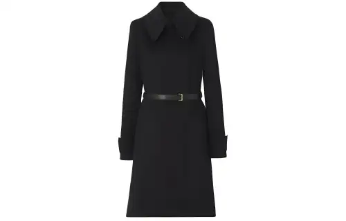 Burberry Velvet Jackets Women's Black Lapel Moderate