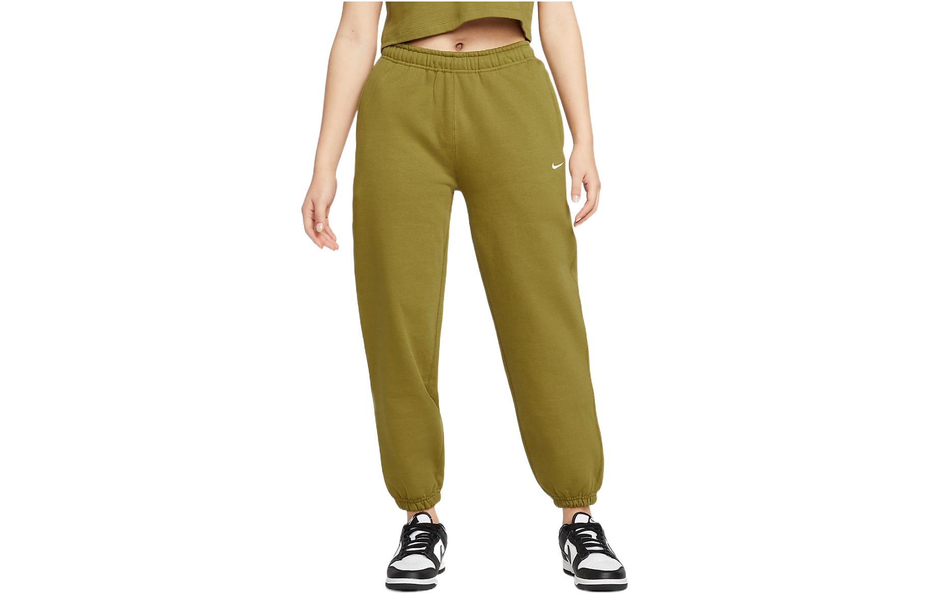 Nike Lab Women's Solo Swoosh Fleece Sweatpants Asia Sizing Desert Moss