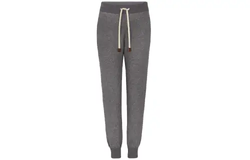 LOUIS VUITTON Knitted Sweatpants Women's Gray