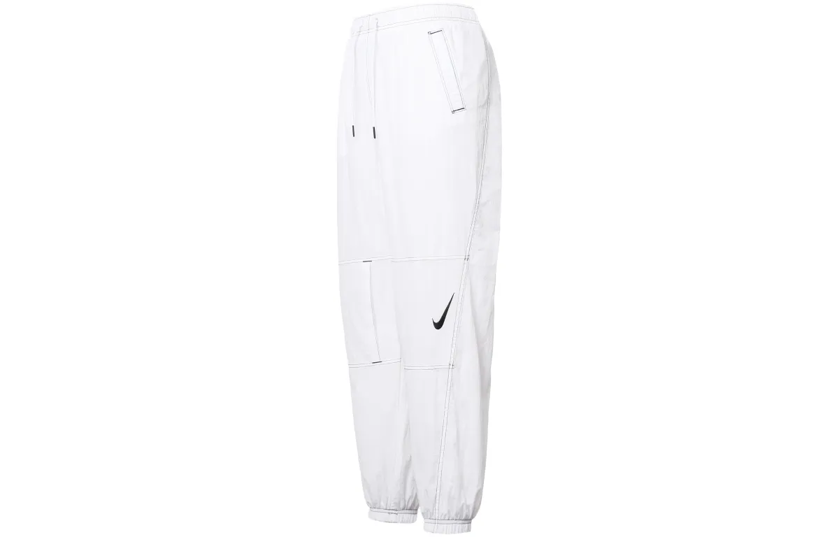 Nike Knitted Sweatpants Women's White Moderate Cuffed Pants