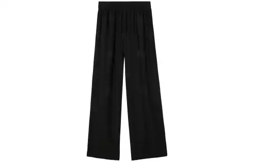 Burberry Casual Pants Women's Black Moderate Wide Leg Pants