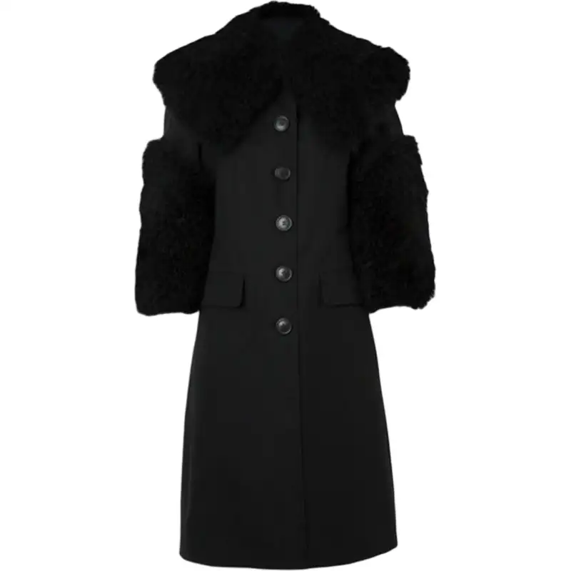 Burberry Coats Women's Black Lapel Moderate