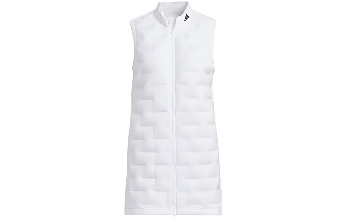 Adidas Down Vests Women's White Stand Collar Moderate Other