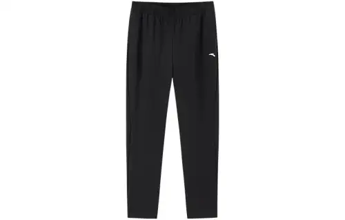 ANTA Knitted Sweatpants Women's Black Moderate Straight Fit Pants