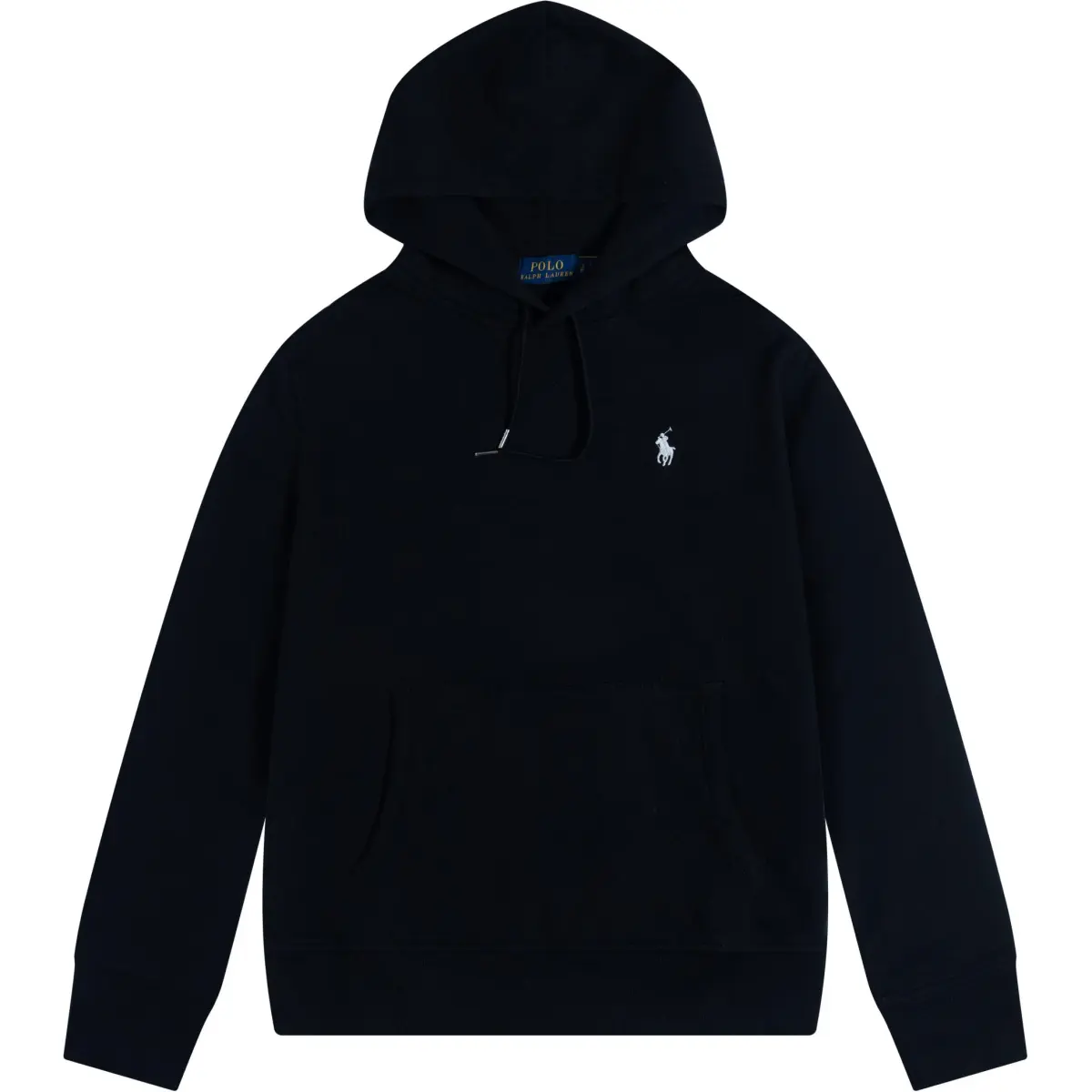 Polo Ralph Lauren FW23 Pony Logo Embroidery Hooded Fleece Lined Long Sleeved Sweatshirt Women's Black