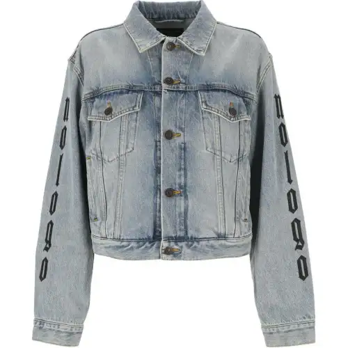 Balenciaga Nologo Printed Denim Jackets