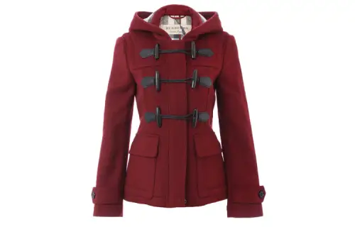 Burberry Cropped Coats Women's Red Hooded Moderate