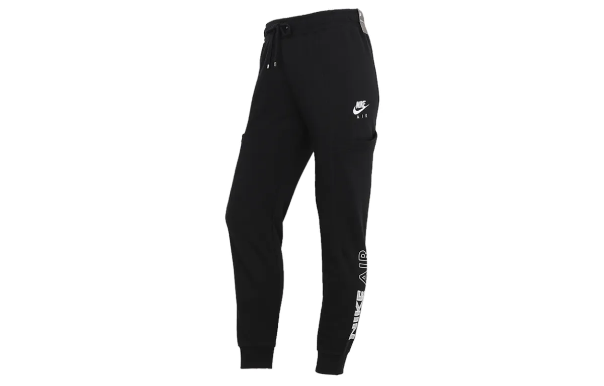Nike Knitted Sweatpants Women's Black Moderate Cuffed Pants