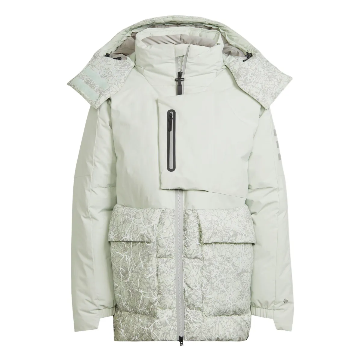 Adidas x And Wander Xploric Down Jacket Women's Linen Green