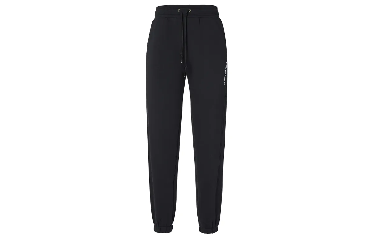 Converse Logo Fleece-Lined Thermal Sweatpants Women's Black