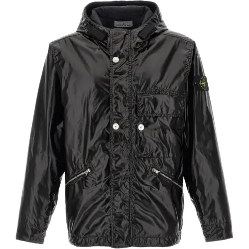 STONE ISLAND Mussola Gommata Hooded Jacket
