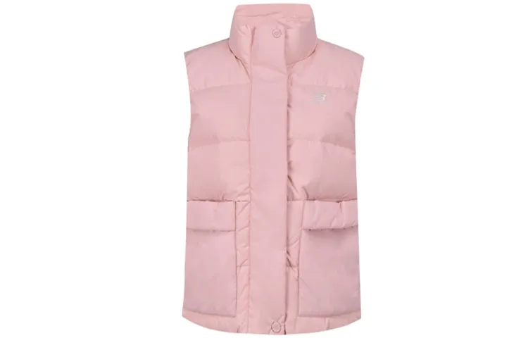 New Balance Down Vests Women's Pink Stand Collar Moderate Other