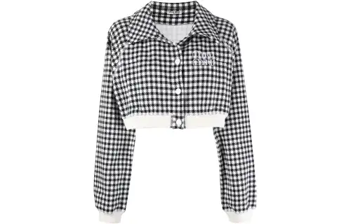 MIU MIU SS22 Cropped Coat Women's Black
