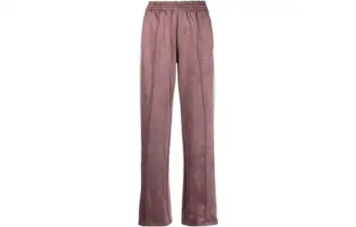 Adidas Originals Knitted Sweatpants Women's Light Brown Moderate Straight Fit Pants