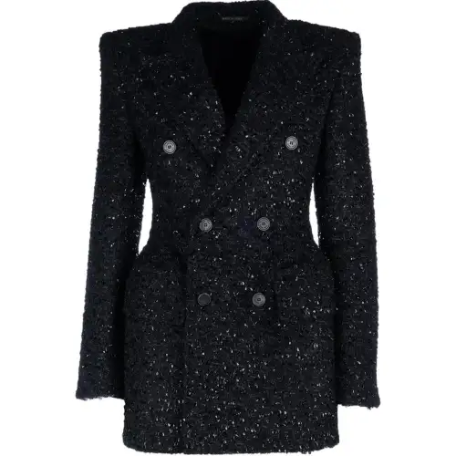 Balenciaga Tweed Button Up Jacket