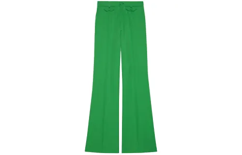 GUCCI Casual Pants Women's Green Moderate Flared Pants