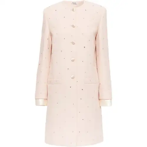 MIU MIU Coat Women's Egg White Stone Color