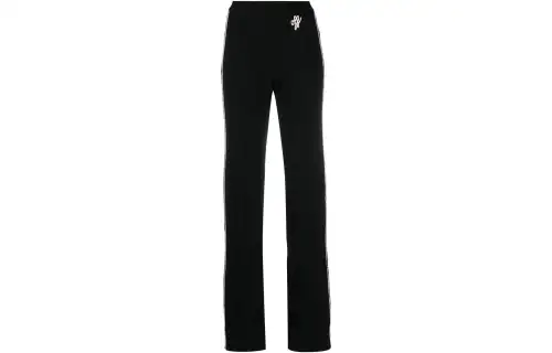 OFF-WHITE embroidered-logo knit trousers
