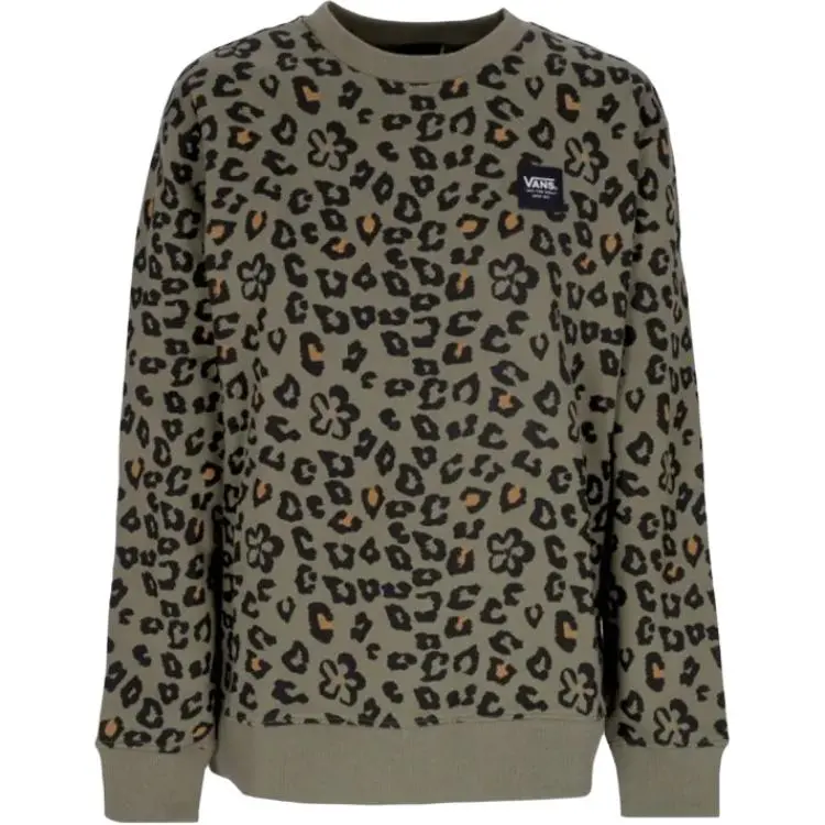 Vans FLORAL ANIMAL CREW Sweatshirt Women's Gray Green