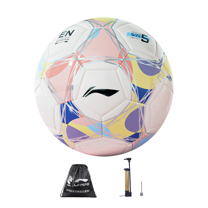 Li Ning Size 4 5 Size Soccer Ball Seamless Thermal bonding Unisex White