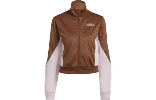 Adidas Originals Cropped Coats Women's Brown Stand Collar Moderate