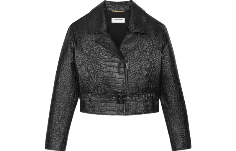 SAINT LAURENT SS22 Leather Jacket Coat Women's Black