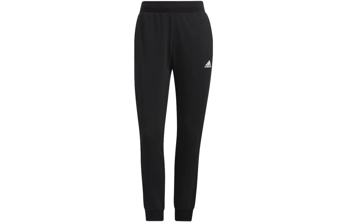 Adidas Knitted Sweatpants Women's Black Moderate Cuffed Pants