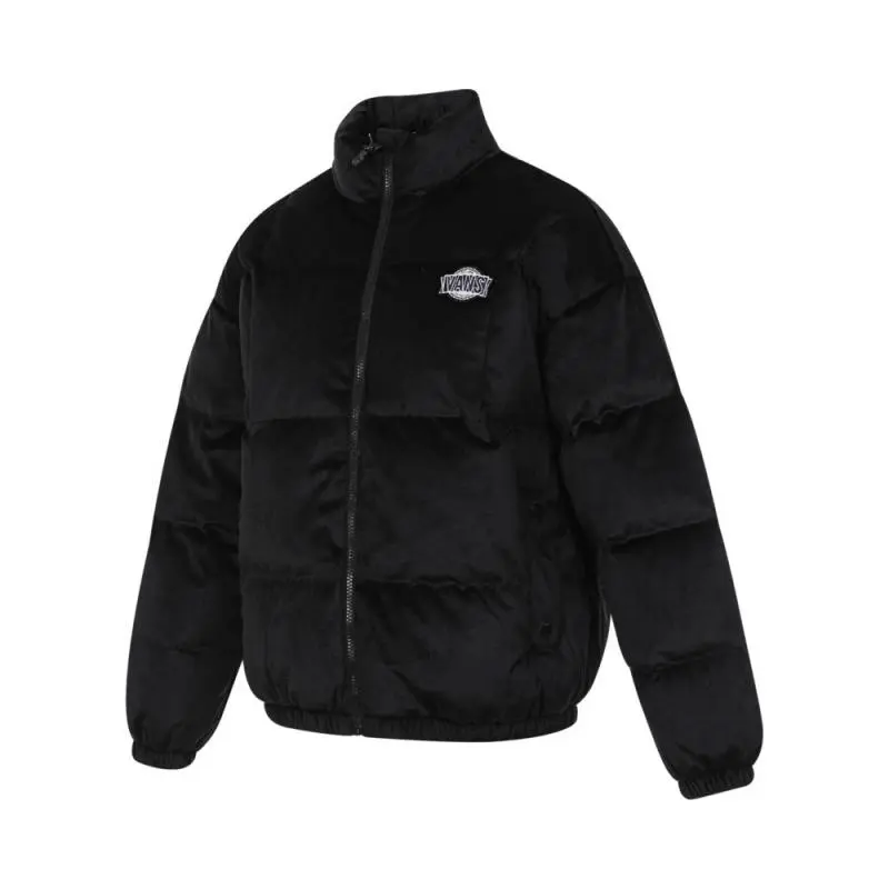 Vans Down Jackets Women's Black Stand Collar Moderate Straight Fit