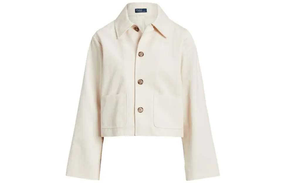 Polo Ralph Lauren SS23 Cropped Coat Women's White