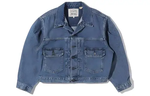 Levis Denim Jackets Women's Blue Lapel Moderate Straight Fit