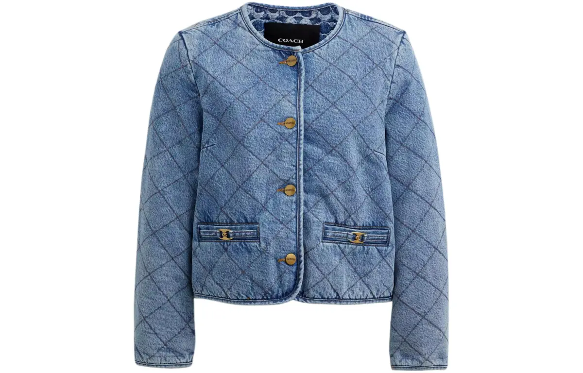 COACH SS24 Denim Jacket Women's Blue