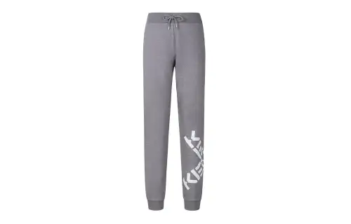 KENZO Knitted Sweatpants Women's Dove Gray Moderate Straight Fit Pants