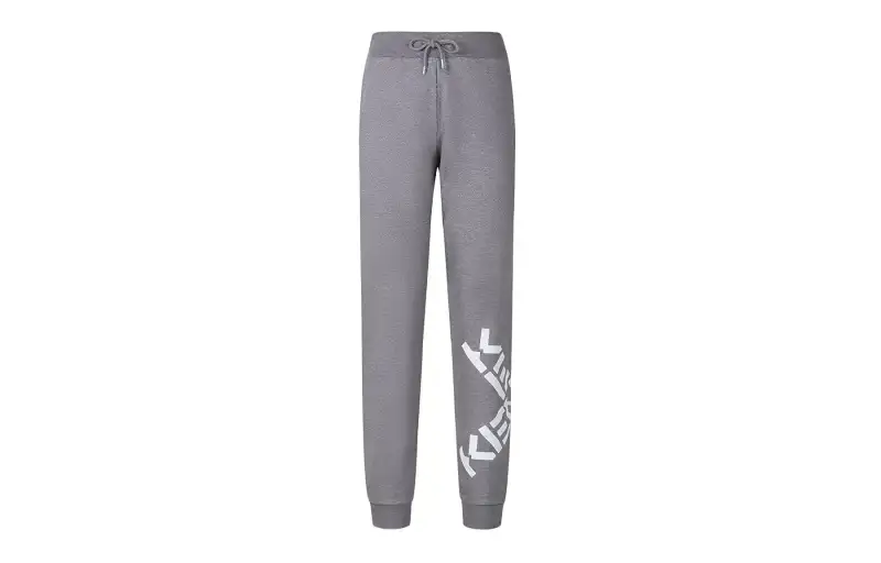 KENZO Knitted Sweatpants Women's Dove Gray Moderate Straight Fit Pants