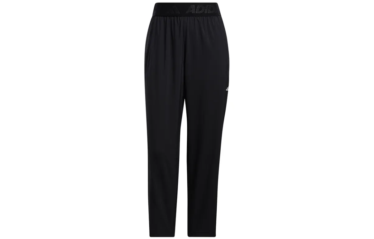 Adidas Knitted Sweatpants Women's Black Moderate Straight Fit Pants