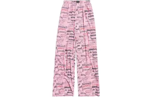 Balenciaga SS24 Casual Pants Loose Fit Women's Pink