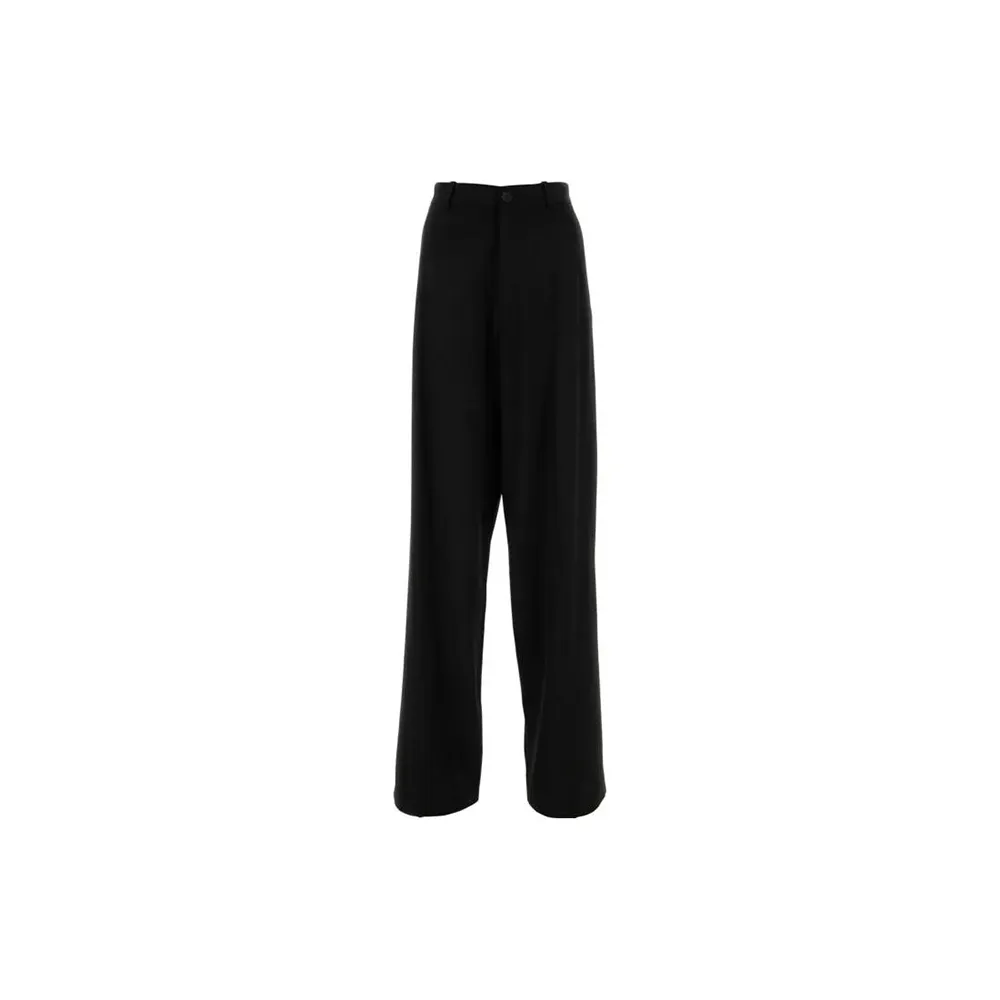 Balenciaga Casual Pants Loose Fit Unisex Black