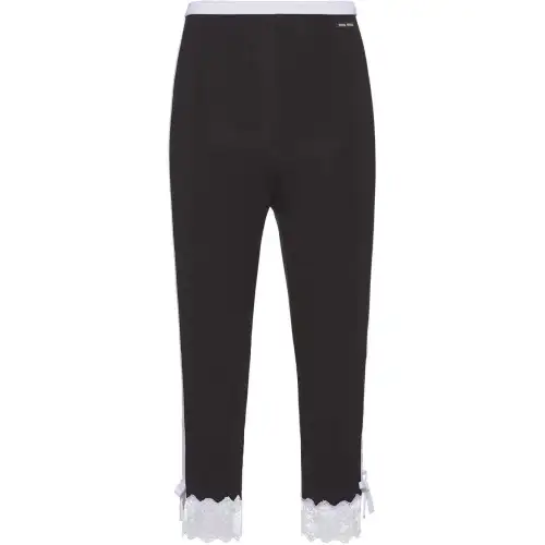MIU MIU Casual Pants Women's Black Moderate Slim Fit Pants