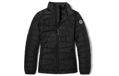 Timberland Solid Color Stand Collar Puffer Jacket Women's Black