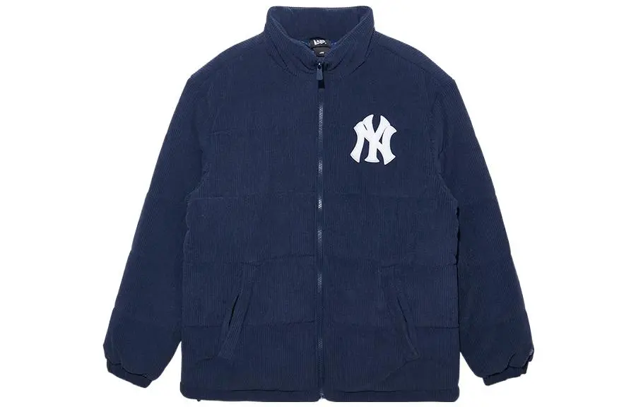 New Era Puffer Jackets Women's Navy Blue Stand Collar Thickened Other
