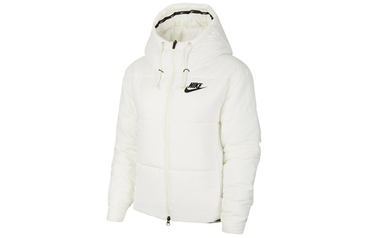 Женская куртка Nike Sportswear Logo Puffer Jacket (молочно-белая)