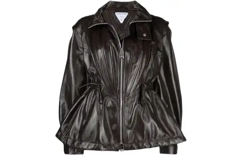 Bottega Veneta Leather Jacket Women's Black
