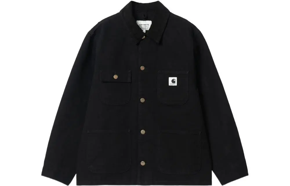 Carhartt Wip logo-patch cotton shirt jacket