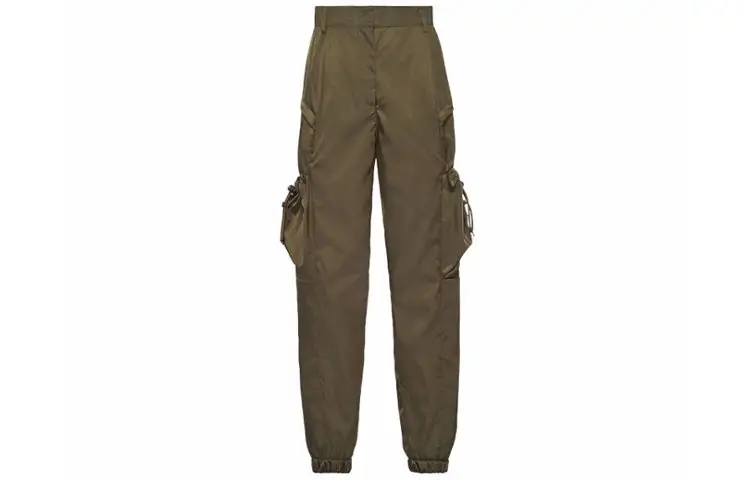 PRADA Cargo Pants Women's Green Moderate Straight Fit Pants