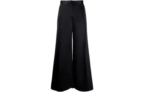 LOEWE Casual Pants Women's Black Moderate Wide Leg Pants