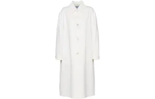 PRADA Holiday Velvet feel Coat Women's White