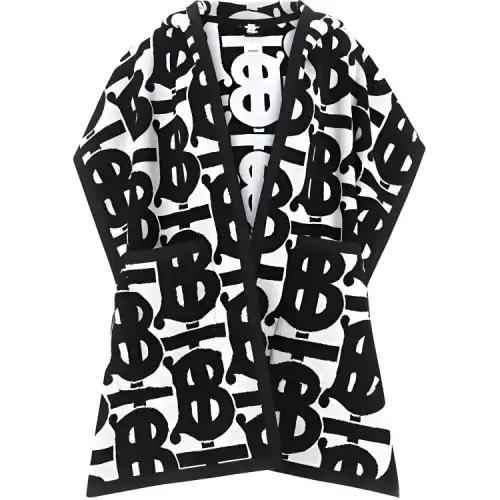 【Previous Season】monogram-pattern hooded cape