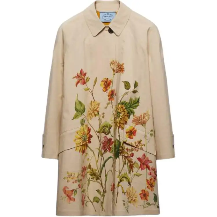 PRADA Single-breasted Cotton Coat