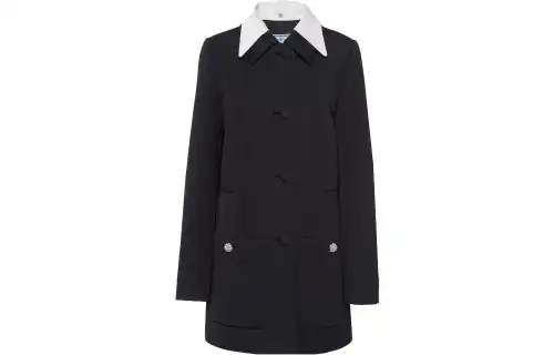 PRADA Contrasting collar Single breasted Coat