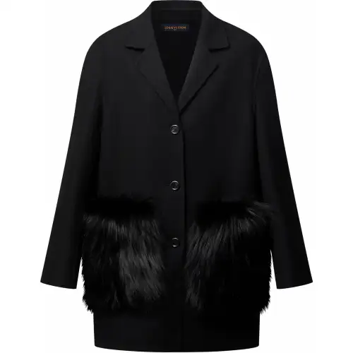 Lv Cashmere Fox Pocket Coat